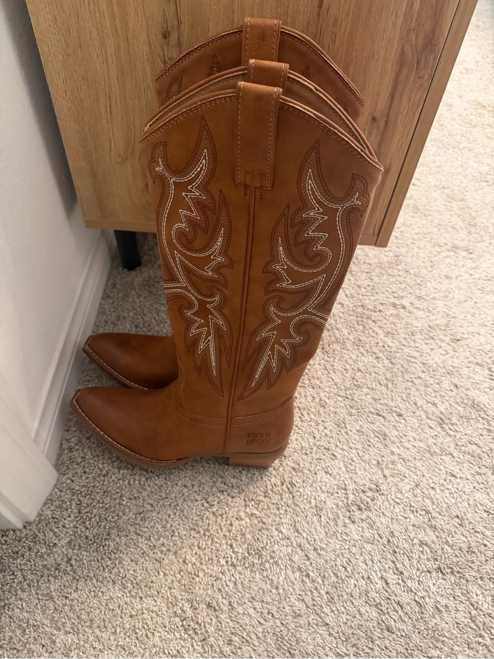 Classic Tan Western Knee-High Women's Boots